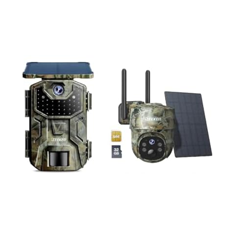 iZEEKER Solar Trail Camera 36MP 2.7K iG220 Bundle 4G LTE Cellular Trail Camera 2K iG500 Cover