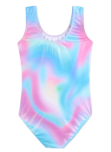 HOZIY Gymnastics Leotards for Girls Toddlers Kids Sleeveless Tumbling Outfits for Dance Print