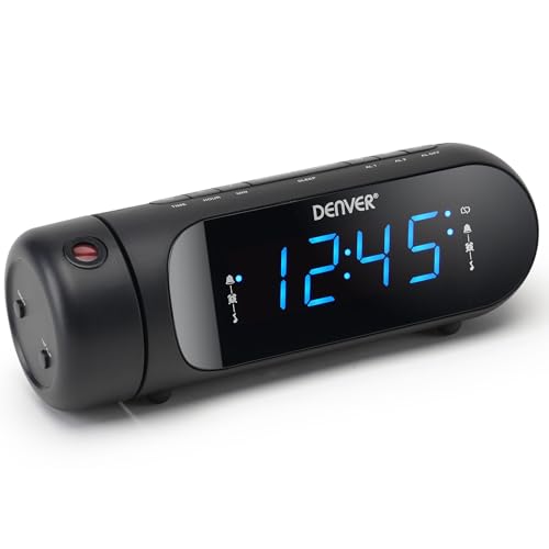 Denver CPR-700 Radiowecker UKW USB Weckfunktion, Akku-Ladefunktion Schwarz, One Size
