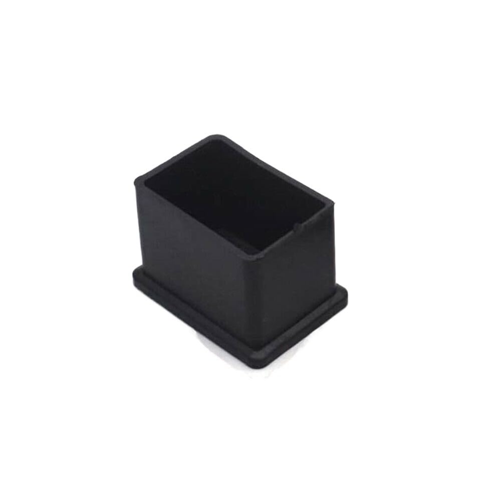 HYQOUKLR Silicone Chair Leg Cover Caps, Chair Leg Covers 8Pcs Silicone Non-Slip Square Rectangle Transparent Black Multiple Sizes(Rectangle-25x50mm)