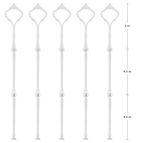 3 Tier Cake Stand, Luxury-Looking Wedding Cupcake Plate Holder, White Wreath Fruit Dessert Tower Tray for Birthday Party, Baby Shower, Graduation and Christmas Party (Plates NOT Included) - Image 4