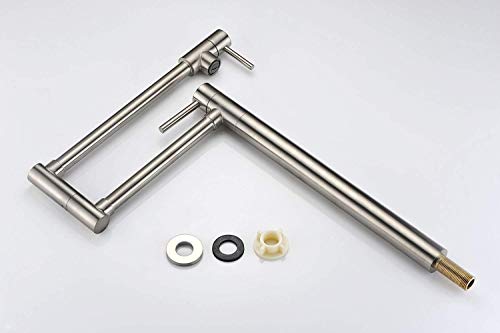 Sumerain S6115N-V2 Deck Mount Pot Filler Faucet Brushed Nickel Finish With Extension Shank And 20 Inch Dual Swing Joints Spout, Sumerain thumb #3