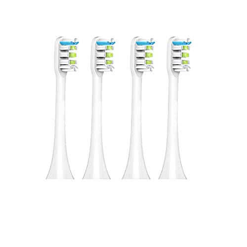 Sky City Cabezales de cepillo de dientes de repuesto Dupont cerdas suaves para Xiaomi SOOCAS X1 X3 X3U X5 SOOCARE reemplazables para cepillos de dientes eléctricos (color 4 blanco)