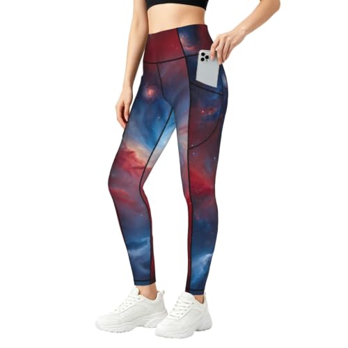 Pantalones de yoga de galaxia para running y ropa casual de mujer para diario