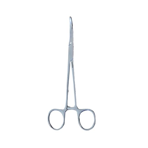Generic Raivansa, Rankin-Kelly Forceps, Curved, 6.25 inches, Stainless Steel (QS9054), Silver