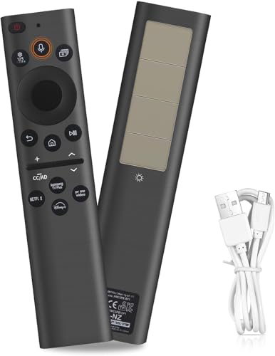 Mando a distancia solar recargable para Samsung Frame Smart TV, Solarcell, carga rápida USB C, voz y BT, compatible con control remoto Samsung para Smart TV 2025 2018 BN59 01385A