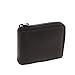 Paul & Taylor Black Leather Zip Around Center Flap Bifold Wallet