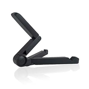 GRSTREE Tablet-Ständer, verstellbare Halterung, tragbar, zusammenklappbar, Universalgröße, kompatibel mit Handys, iPad, mini, Galaxy Tab und Anderen Tablet-PCs (4-13 Zoll)-schwarz
