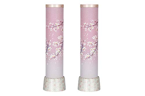 やまこう 盆提灯 初盆 モダン お盆 提灯 新盆 led 2本 一対 岐阜の誉れ シリーズ 淡い夢桜 和 陶器台座 オリジナル 初盆セット 新盆セット お盆飾り お盆用品 お供え 飾り盆 おしゃれ 仏壇用 仏具