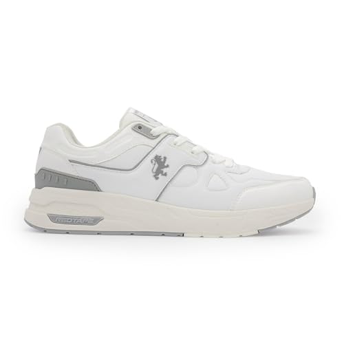Image of Red Tape Men's Sneakers White Grey Pu Mesh Round Lace-Up