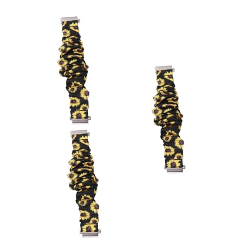 Bracelet de montre élastique chouchou tournesol Uonlytech (lot de 3) pour un style quotidien doux