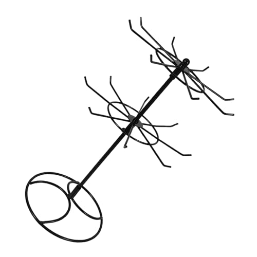 Cabilock Modern 2-tier Jewelry Hanger Rotating Organizer Stand Necklace Bracelet Keychain Display Multifunctional for Home Retail