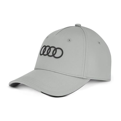 Audi 3132402640 Cap Basecap Baseballkappe Ringe Logo Baseballcap Mütze, grau