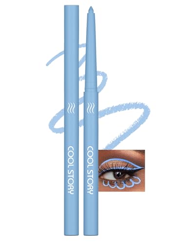 Jutqut Matte Gel Eyeliner, Wasserfest und Wischfest Eyeliner Stift, Langanhaltend Vegan Lidstrich Stift für Schnelltrocknung, Hohe Farbwiedergabe Eye Liner, Blau Eyelinerstift #07