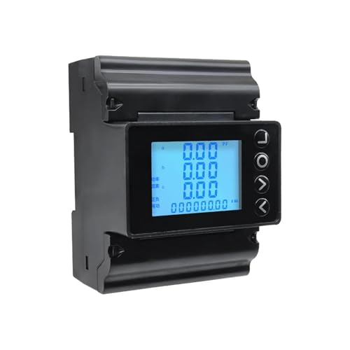 Medidor de potencia digital trifásico en carril DIN con RS485 para control de consumo AC 220V 7
