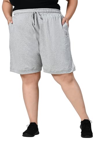 Image of Women's Plus Size Bermunda Shorts | Knee Length Cotton Short | Half Pants for Womens