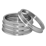 LUJIANI Universal Hub Centric Ring, 73.1 mm OD to 64.1 mm ID Centerbore, Aluminum Alloy Wheels Center Shaft Shock Absorbing Hubrings, Hub Adapter Rings Compatible with Most Vehicles, Pack of 4