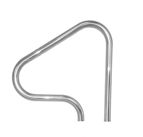 Inter-Fab G3D049-SINGLE Figure-4 Stainless Steel 304 Grab, Single Pool Hand Rail, Stainless