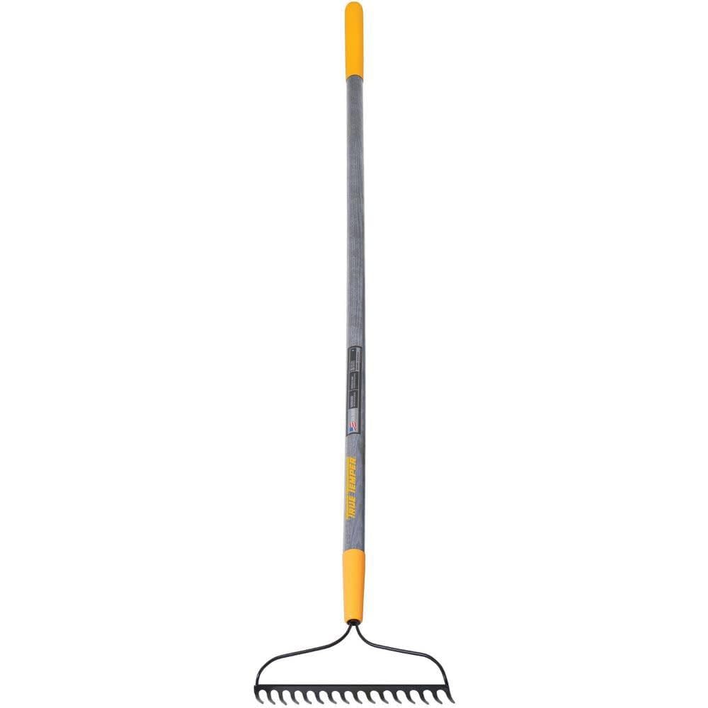 True Temper 2811600 Steel 16-Tine Bow Rake with 57 in. Hardwood Handle with Cushion Grip