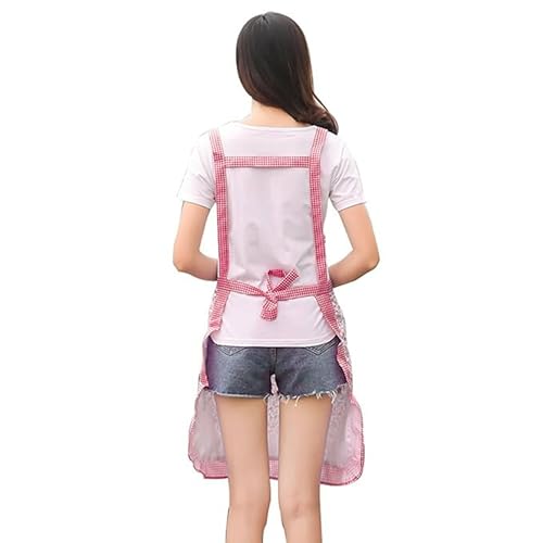 Image of Kitchen Apron for Women | Japanese-style Cooking Aprons | Cute Apron for Women With Pockets | Polyester Cotton Apron |Perfect for Cafe Shop, Baking, Gardening, Cooking (1piece)