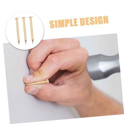 jojofuny 200pcs Clavos de Cobre Cabeza Redonda para Tablero de Anuncios Tapicería Colgante de Pared Hogar Oficina miniatura 2
