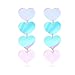 Heart Earrings for Women Lover Heart Earrings Dangle Earrings Arylic Resin Earrings 4 Pieces Heart Drop Earrings Jewelry Gift for Girls