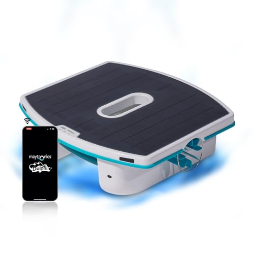 Dolphin Skimmi Automated Pool Skimmer WiFi, Cleans Water Surface with Smart Sensors Solar Charge
