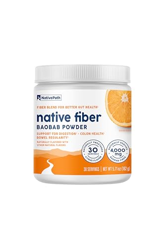 NativePath Baobab Prebiotic Fiber Orange Sugar-Free 30 Servings