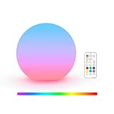 LOFTEK 3-inch Smart Sphere Night Light, Multi-Color Rechargeable Ball Lights, RGB Mood Lighting, Waterproof Ambient Light for Home Bedroom Patio Pool Decorative Lighting, Brithday, Xmas Gift, 1 Pack