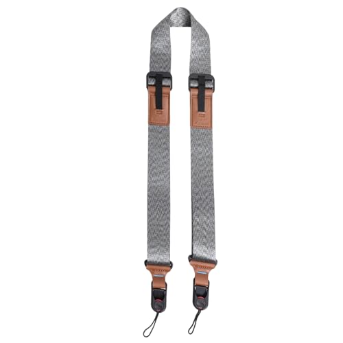 Image of Kamron Side Camera Sling Strap - Adjustable Woven Nylon Neck & Shoulder Strap with Quick Release, Anti-Fall Locks & Leather Accents - Compatible with DSLR, Mirrorless & Action Cameras