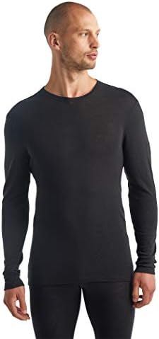 Icebreaker Men's Everyday Long Sleeve Crewe Top - Long Sleeve T-Shirt - 100% Merino Wool Base Layer