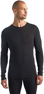 Icebreaker Men's Everyday Long Sleeve Crewe Top - Long Sleeve T-Shirt - 100% Merino Wool Base Layer