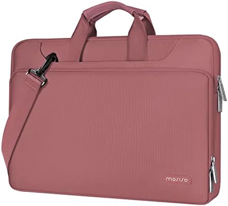 MOSISO 360 Protective Laptop Shoulder Bag Compatible with MacBook Air/Pro, 13-13.3 inch Notebook, Compatible with MacBook Pro 14 inch A2779 M2 A2442 M1, Matching Color Sleeve with Belt, Space Gray