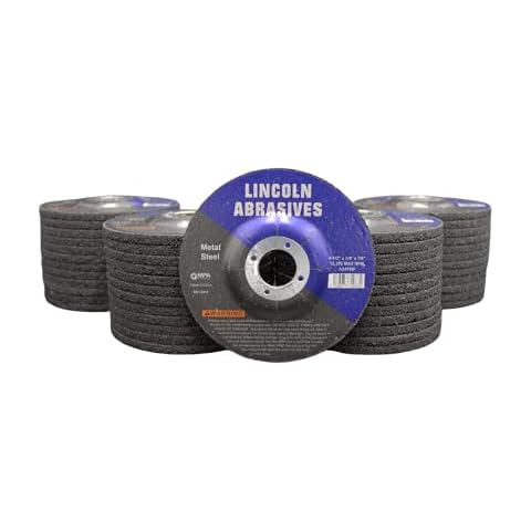 Lincoln Abrasives Grinding Wheels 4.5" x 1/4" x 7/8" for Metal Cover