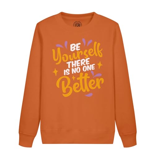 Sweatshirt enfant inspirant pour cultiver le self love avec le message Be Yourself