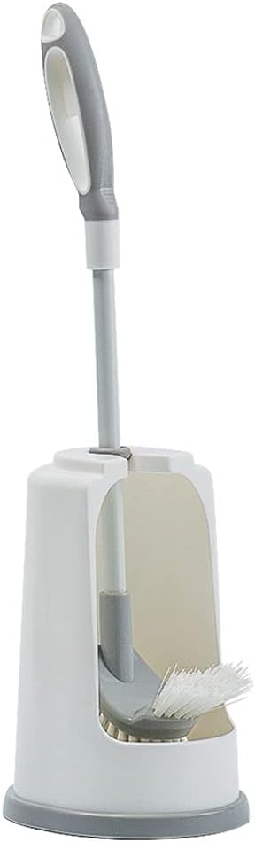 Toilet Cleaner Brush Toilet Brush Holder, Toilet Bowl Brush Holder with Long Handle, Toilet Brush with Durable Scrubbing Bristles for Bathroom Brush for Bathroom