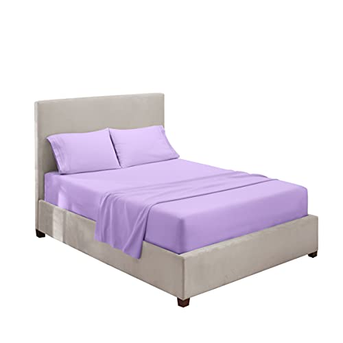 Clara Clark King Sheets Set, Deep Pocket Bed Sheets For King Size Bed - 4 Piece King Size Sheets, Extra Soft Bedding Sheets & Pillowcases, Lavender Sheets King #TOP2