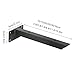 Pxzybd Heavy-Duty Industrial Shelf Bracket, Black Metal Shelf Supporter, Hidden Shelving Brackets with Screws, Wall-Mounted Brackets for Scaffold Board Shelves, 2 Pcs,Black-30cm/11.8in