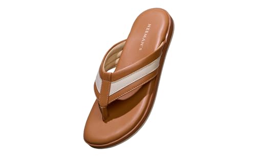 Image of Neeman's Indo-Western Casual Flip Flops for Men | Lightweight, Durable and Flexible | PU Thong Strap & TPR Out sole