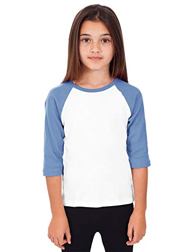 Image of Hat and Beyond Kids Raglan Jersey Child Toddler Youth Uniforms 3 /4 Sleeves T Shirts