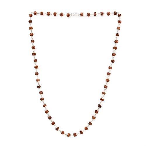 Rudraksha Necklace 54 Beads | Plated Caps 5 mukhi Mala | Energize...