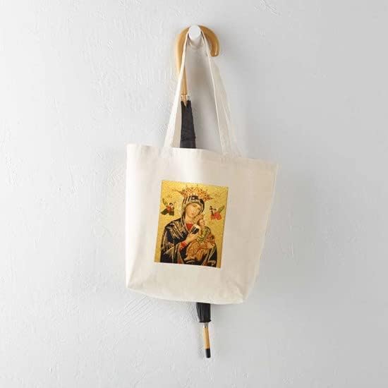Miniatura 5 de CafePress Our Lady Of Perpetual Help - Bolsa de mano de lona natural bolsa de compras reutilizable