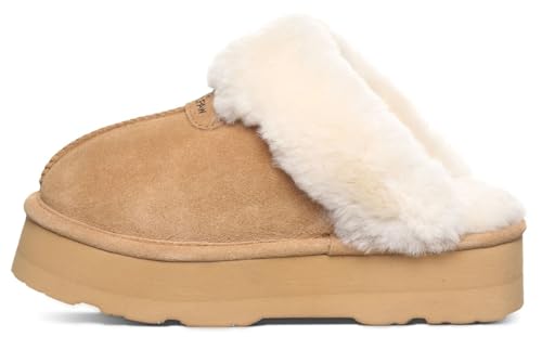 Image of BEARPAW Women's Retro Loki Slippers | Cozy Indoor & Outdoor Shoes, Warm Wool Blend Lining, Lightweight EVA Outsole, Indoor & Outdoor Comfort