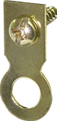 Image of Hillman Fasteners 122227 Large Brass Plated Flat Ring Hanger - 4 Pack