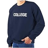 Brisco Brands Animal House Faber College Frat Party Sweatshirt for Men or Women Navy