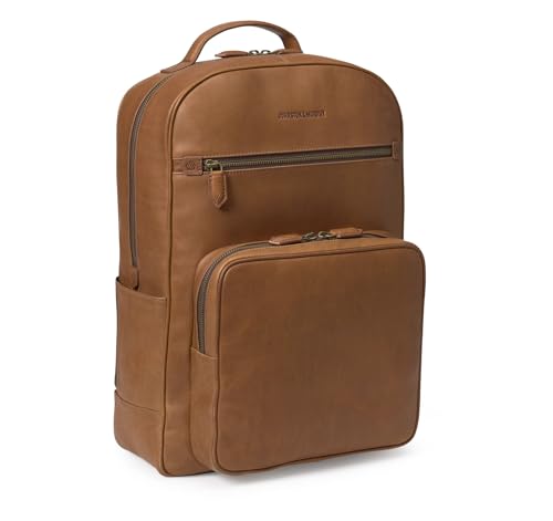 Johnston & Murphy Men's Rhodes Backpack Tan Full Grain