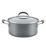 Circulon A1 Series Dishwasher Safe, Induction Ready, Metal Utensil Safe, 5-Quart Dutch Oven with Lid - Graphite