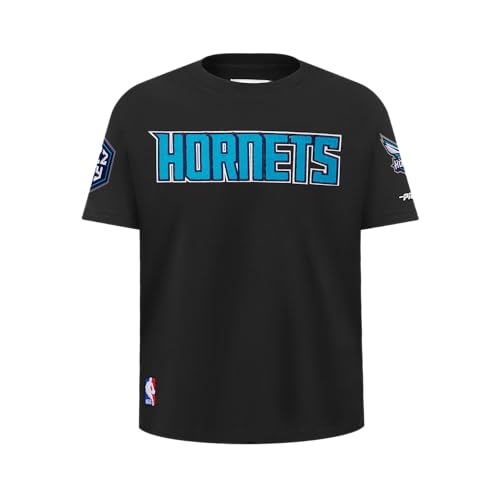 Pro Standard Big Boys NBA Charlotte Hornets Classic Chenille Short Sleeve Tee Black M