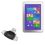 BoxWave Smart Gadget Compatible with Toshiba Encore 2 Write - AllReader SD Card Reader, microSD Card Reader SD Compact USB - Jet Black