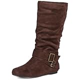 Journee Collection Femme Shelley-6 Bottes mi-Mollets, Marron, 39 EU